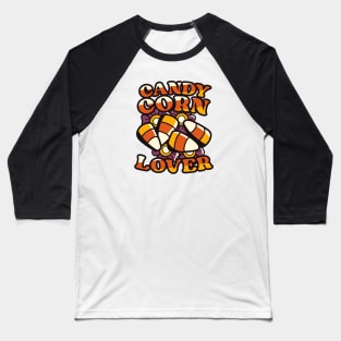 Candy Corn Lover // Fun & Colorful Halloween Candy Baseball T-Shirt